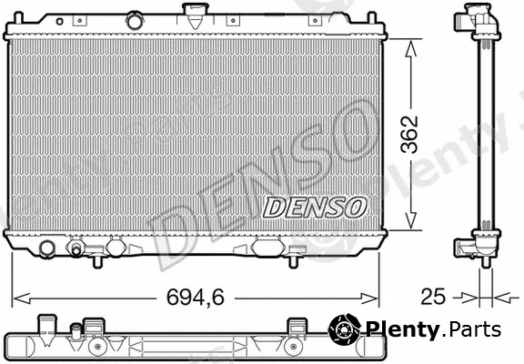 Denso DRM46073 — Radiator, engine cooling
