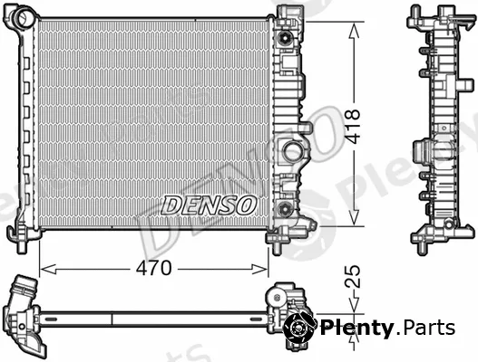 Denso DRM20116 — Radiator, engine cooling