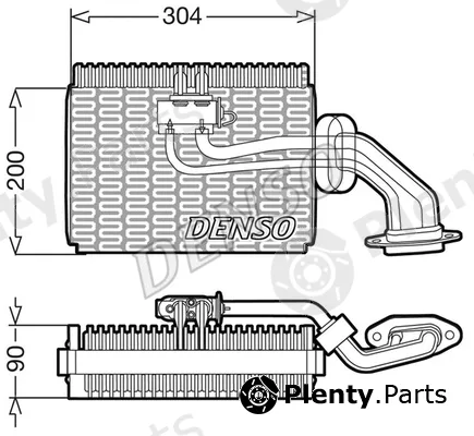 Denso DEV23003 — Evaporator, air conditioning