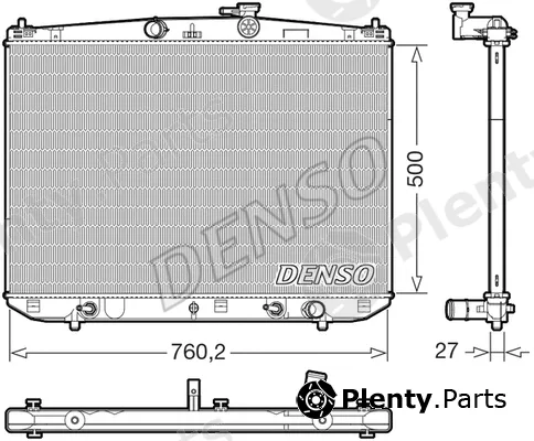 Denso DRM51020 — Radiator, engine cooling