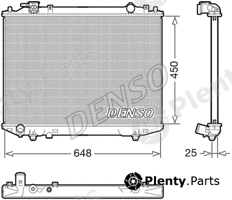 Denso DRM10117 — Radiator, engine cooling