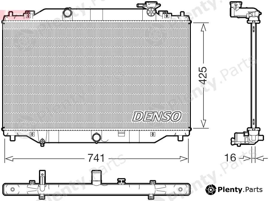 Denso DRM44053 — Radiator, engine cooling
