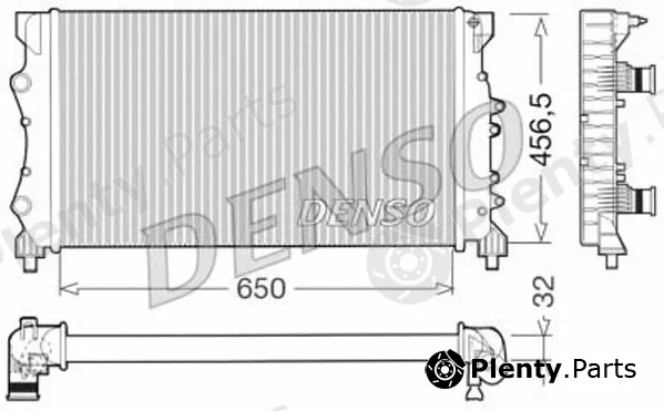 Denso DRM23025 — Radiator, engine cooling