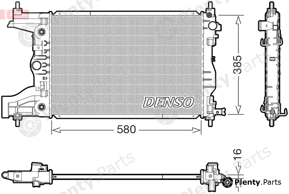 Denso DRM15016 — Radiator, engine cooling