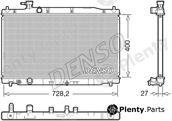 Denso DRM40050 — Radiator, engine cooling