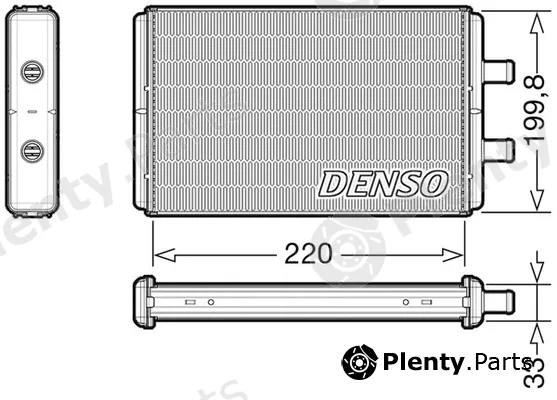 Denso DRR12016 — Heat Exchanger, interior heating