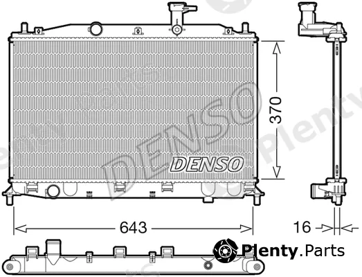 Denso DRM41026 — Radiator, engine cooling