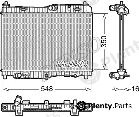 Denso DRM10005 — Radiator, engine cooling