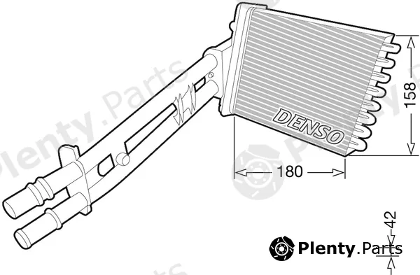 Denso DRR09043 — Heat Exchanger, interior heating