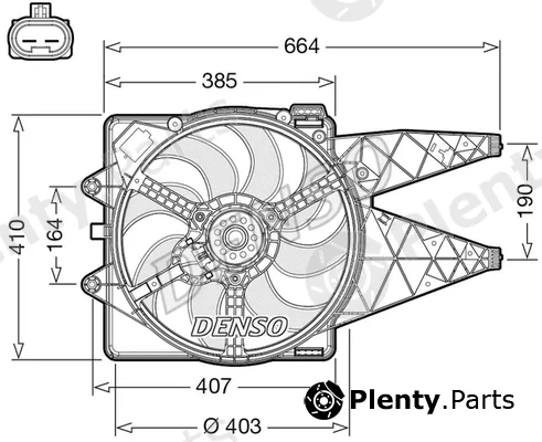 Denso DER09309 — Fan, engine cooling