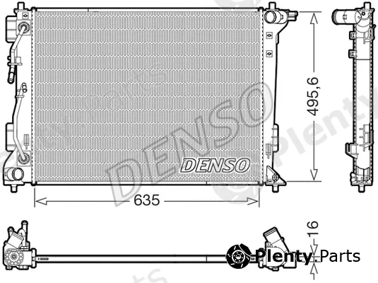 Denso DRM41036 — Radiator, engine cooling
