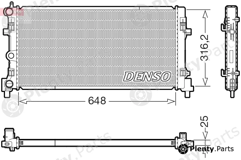 Denso DRM02045 — Radiator, engine cooling