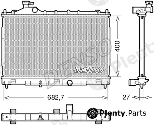 Denso DRM45058 — Radiator, engine cooling