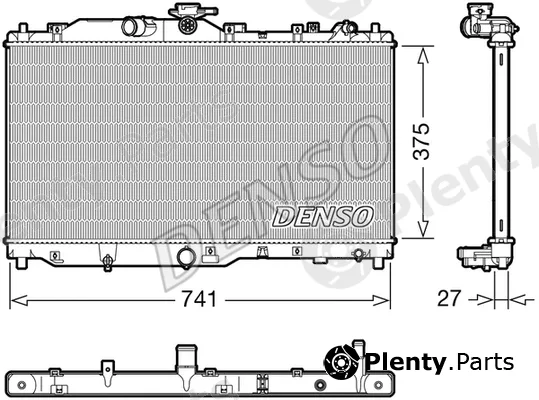 Denso DRM44050 — Radiator, engine cooling