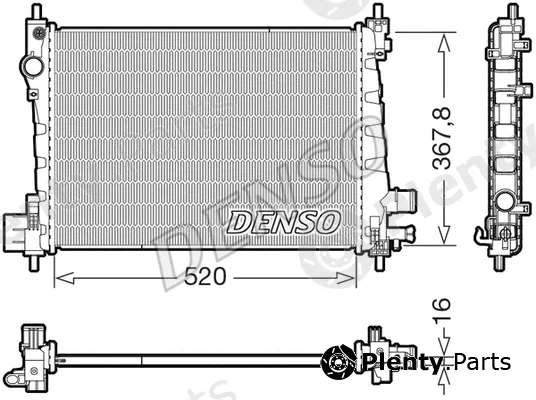 Denso DRM20127 — Radiator, engine cooling