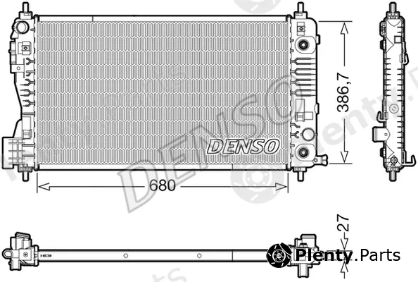 Denso DRM99012 — Radiator, engine cooling
