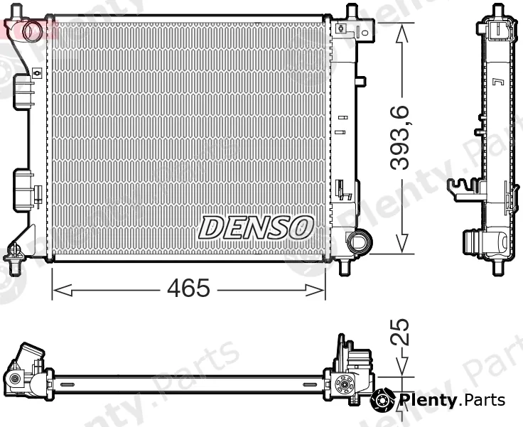 Denso DRM43016 — Radiator, engine cooling