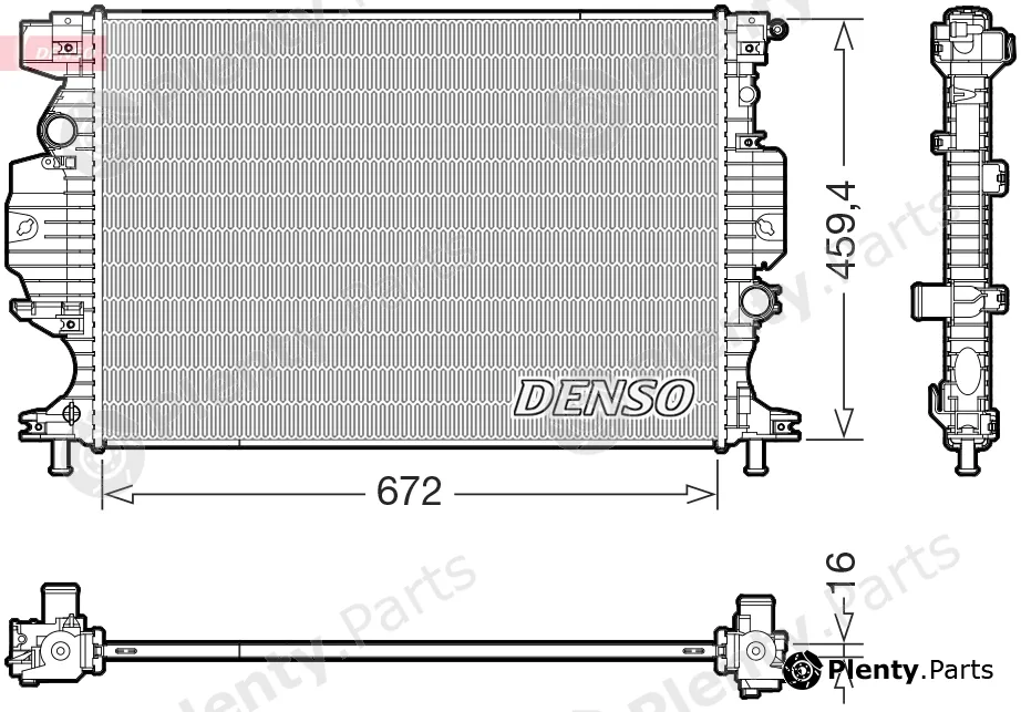 Denso DRM10121 — Radiator, engine cooling