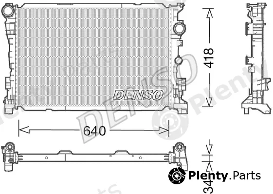 Denso DRM17047 — Radiator, engine cooling