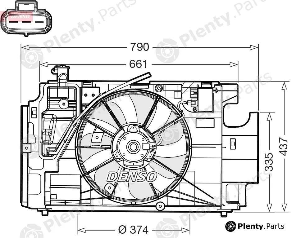 Denso DER50004 — Fan, engine cooling
