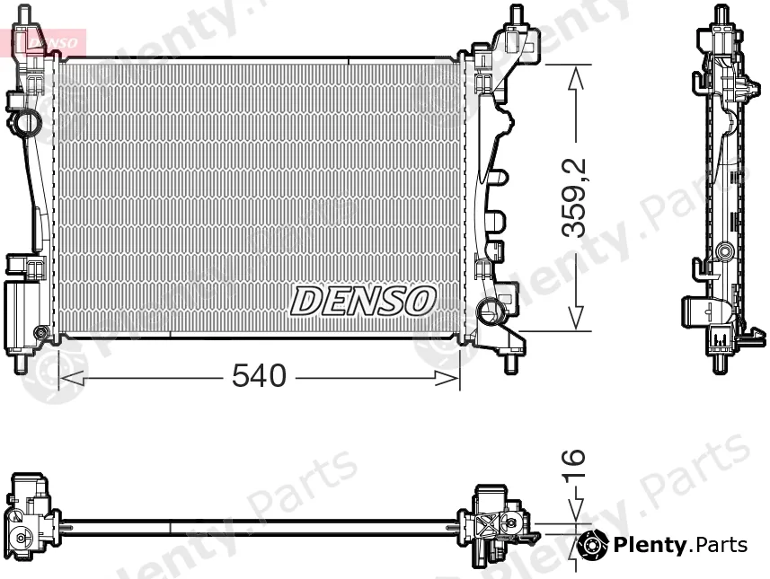 Denso DRM20130 — Radiator, engine cooling