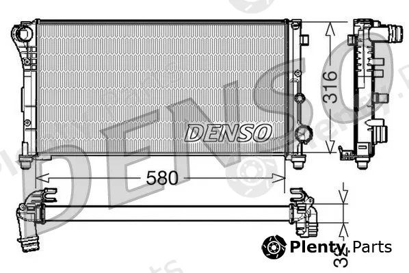 Denso DRM09084 — Radiator, engine cooling