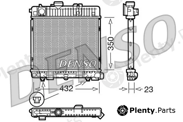 Denso DRM05025 — Radiator, engine cooling