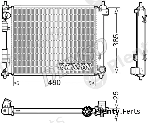 Denso DRM41035 — Radiator, engine cooling