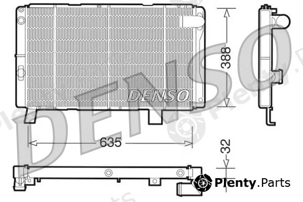 Denso DRM21075 — Radiator, engine cooling
