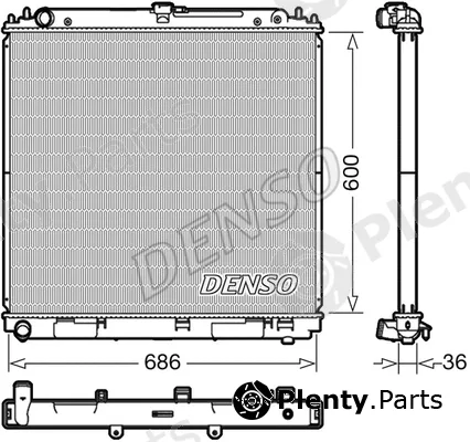 Denso DRM46041 — Radiator, engine cooling