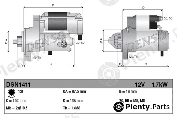 Denso DSN1411 — Starter