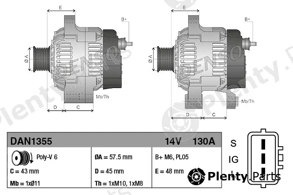 Denso DAN1355 — Alternator