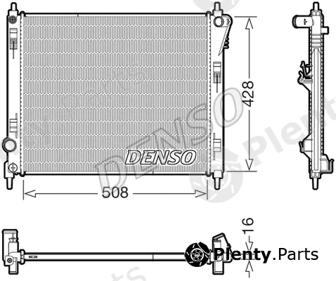 Denso DRM46075 — Radiator, engine cooling