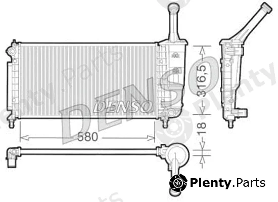 Denso DRM13013 — Radiator, engine cooling