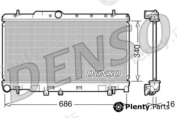Denso DRM36010 — Radiator, engine cooling