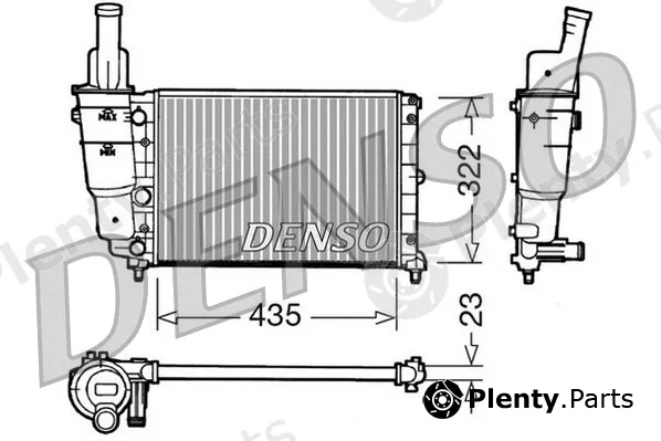 Denso DRM09095 — Radiator, engine cooling