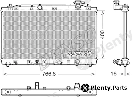 Denso DRM50146 — Radiator, engine cooling