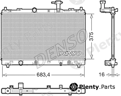 Denso DRM47041 — Radiator, engine cooling