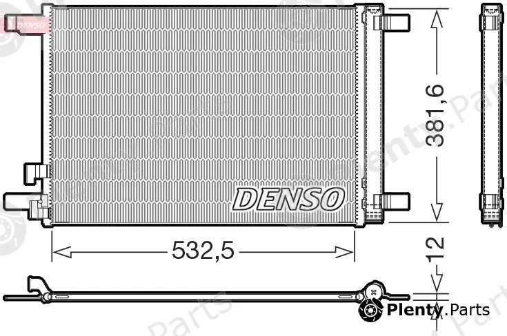 Denso DCN02048 — Condenser, air conditioning