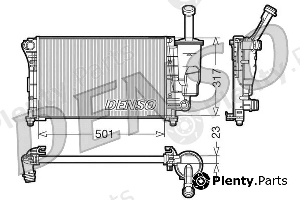 Denso DRM09086 — Radiator, engine cooling
