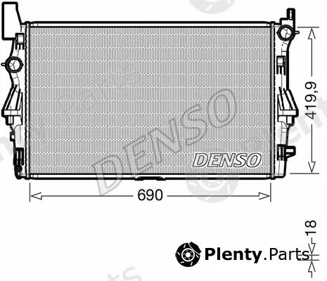Denso DRM17114 — Radiator, engine cooling
