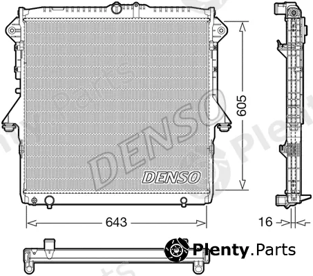 Denso DRM10118 — Radiator, engine cooling