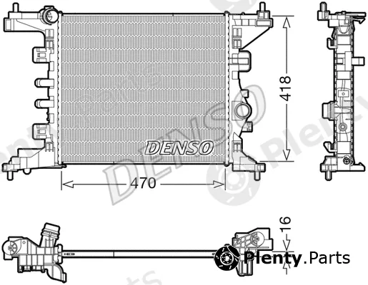 Denso DRM20121 — Radiator, engine cooling