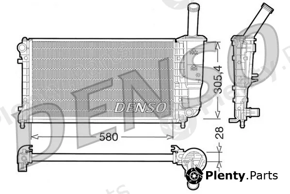 Denso DRM09108 — Radiator, engine cooling