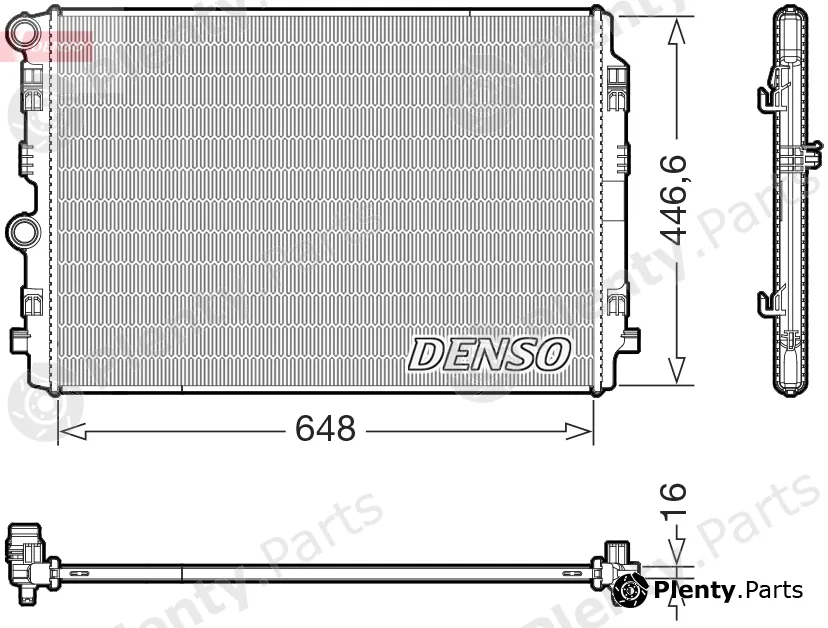 Denso DRM02050 — Radiator, engine cooling