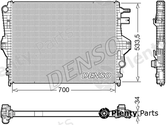 Denso DRM32050 — Radiator, engine cooling