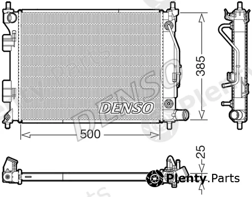 Denso DRM41033 — Radiator, engine cooling