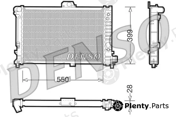 Denso DRM25007 — Radiator, engine cooling