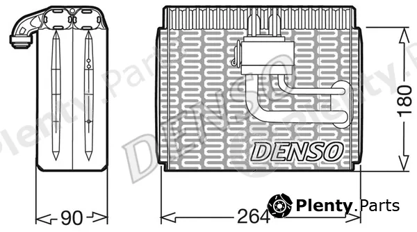 Denso DEV09004 — Evaporator, air conditioning