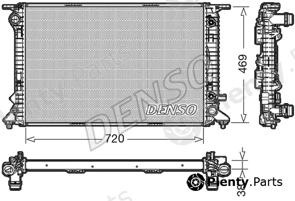 Denso DRM02023 — Radiator, engine cooling